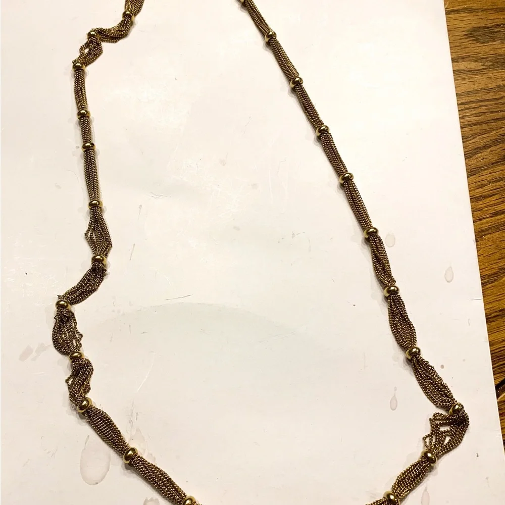 Vintage Gold Beaded Strand Necklace. - Picture 5 of 5